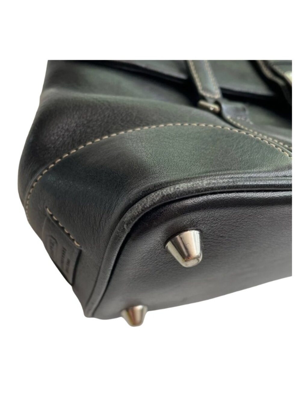 Vintage Coach Black Leather Handbag Genuine Leather Classic Shoulder Purse - Picture 5 of 16